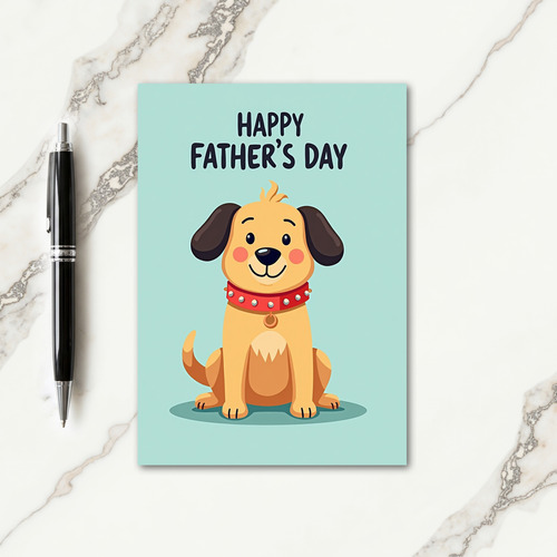 Cheerful Pet Fathers Day Card
