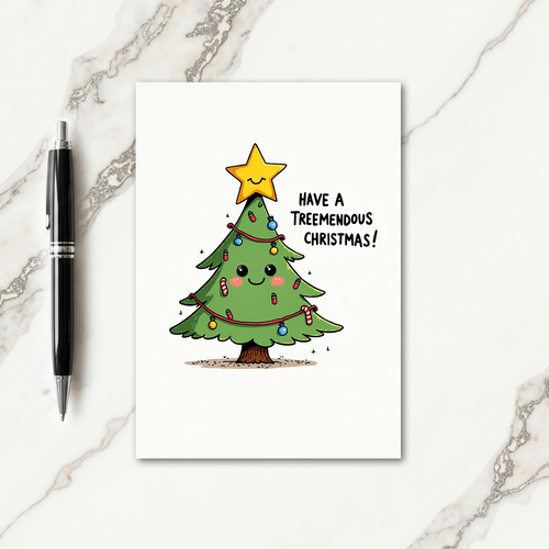 Cheerful Plant Christmas Card