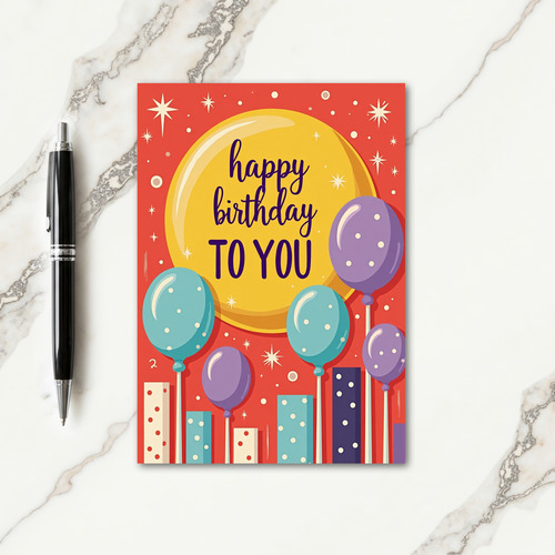 Cheerful Polka Dot Birthday Card