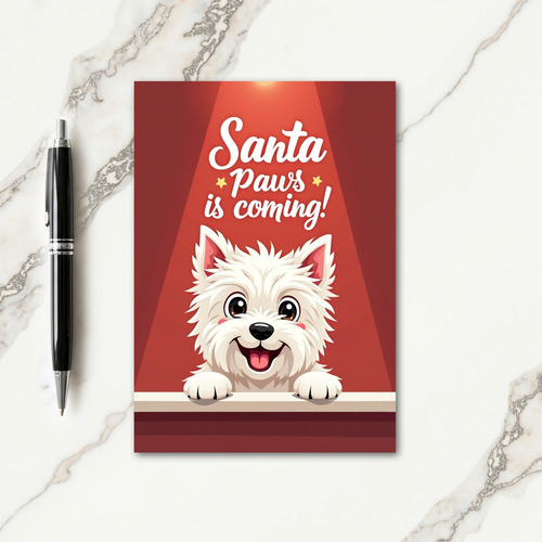 Cheerful Pup Christmas Card thumbnail