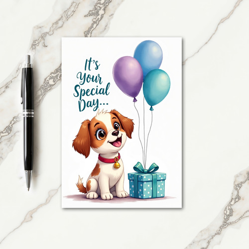 Cheerful Puppy Birthday Card