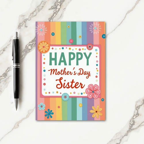 Cheerful Sister Day Design Card