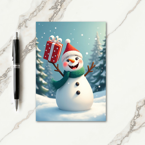 Cheerful Snow Friend Card