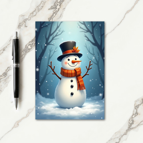 Cheerful Snowman Card
