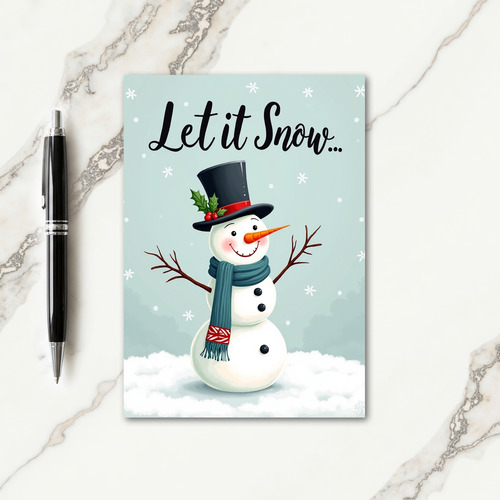 Cheerful Snowman Winter Card