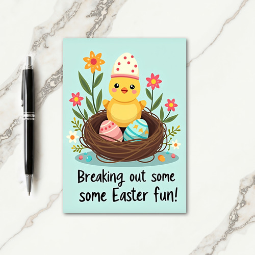 Cheerful Spring Bird Nest Card