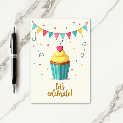 Cheerful Streamer Birthday Card