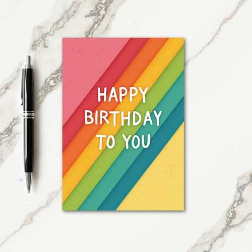 Cheerful Stripe Birthday Card