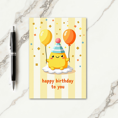Cheerful Striped Birthday Card