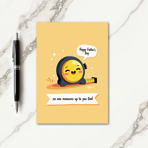 Cheerful Tape Measure Father Card