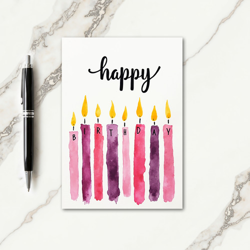 Cheerful Watercolor Birthday Card