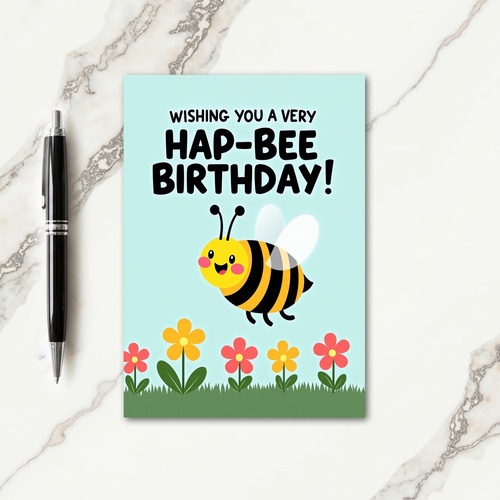Cheerful Winged Birthday Card