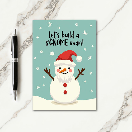 Cheerful Winter Snowman Card