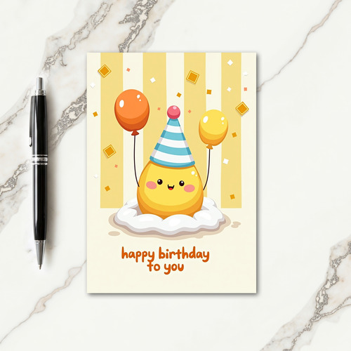 Cheerful Yellow Character Card