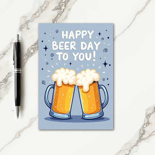Cheers Beer Day Graphic Card