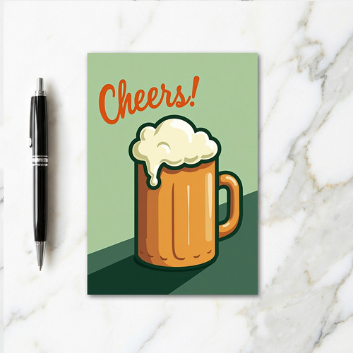 Cheers Beer Foam Pattern Card