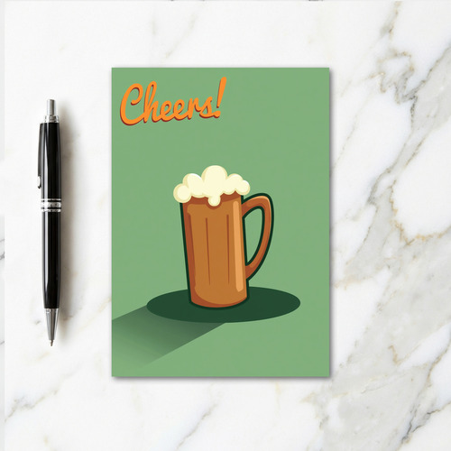 Cheers Beer Mug Graphic Art Card