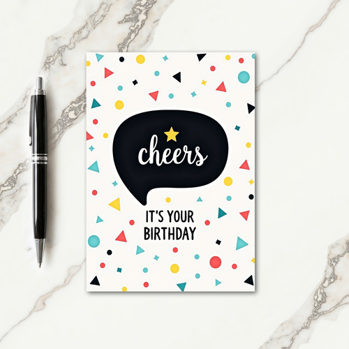 Cheers Birthday Confetti Card