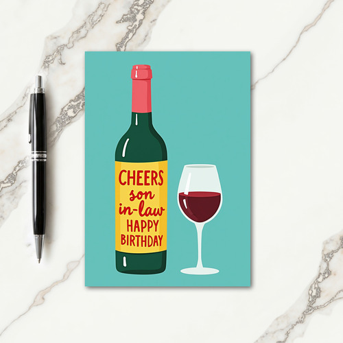 Cheers Birthday Illustration Card
