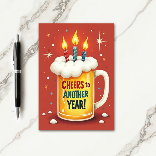 Cheers Birthday Mug Card