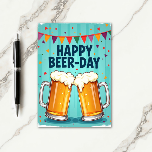 Cheers Birthday Mugs Card