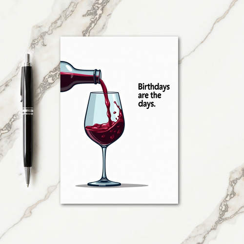 Cheers Birthday Pouring Splash Card