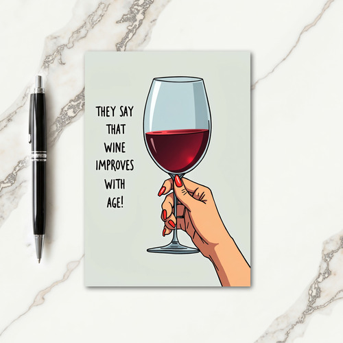 Cheers Birthday Red Nails Card