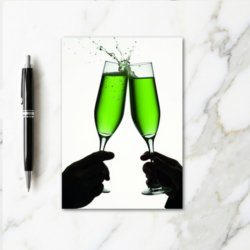 Cheers Celebration Green Drink Card