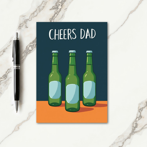 Cheers Dad Teal Backdrop Card