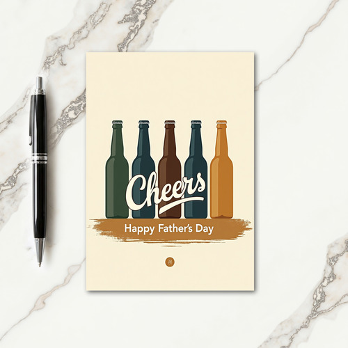 Cheers Fathers Day Graphic Card