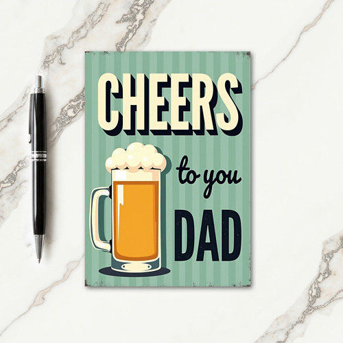 Cheers Fathers Day Mug Card