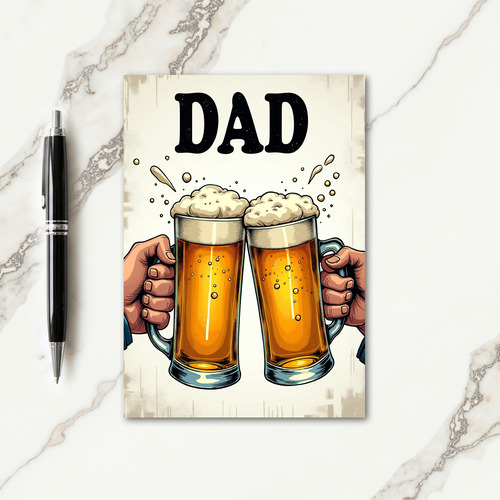 Cheers Fathers Day Toast Card