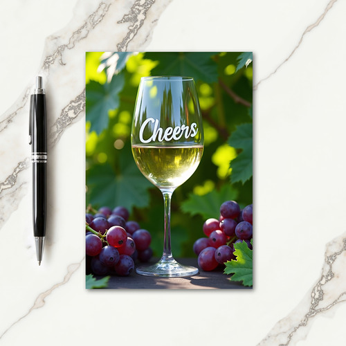 Cheers Grapevine Celebration Card