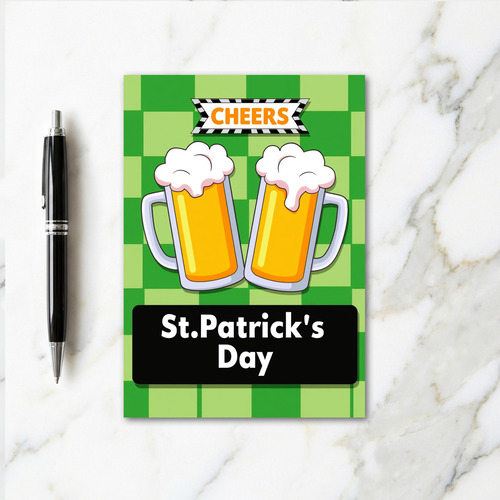 Cheers St Patricks Day Beer Card