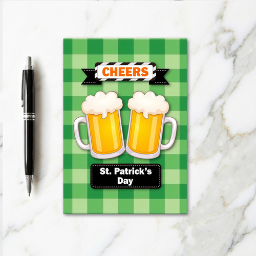 Cheers Tartan Beer St Patricks Card