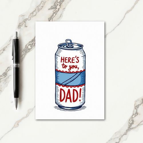 Cheers To Dad Beverage Can Card