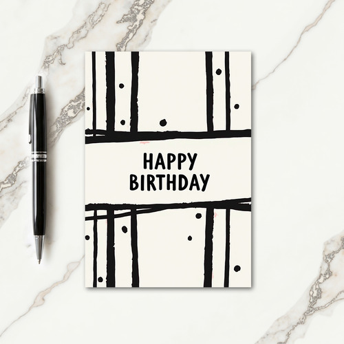 Cheery Abstract Grid Birthday Card