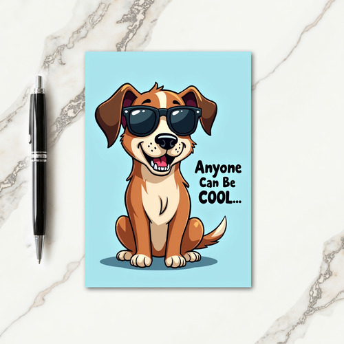 Cheery Dog Glasses Birthday Card