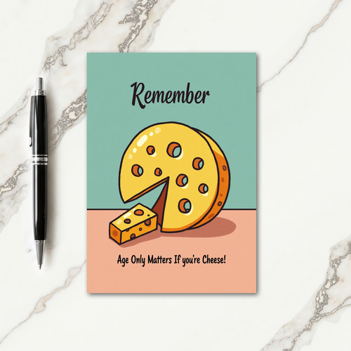 Cheese Birthday Illustration Card
