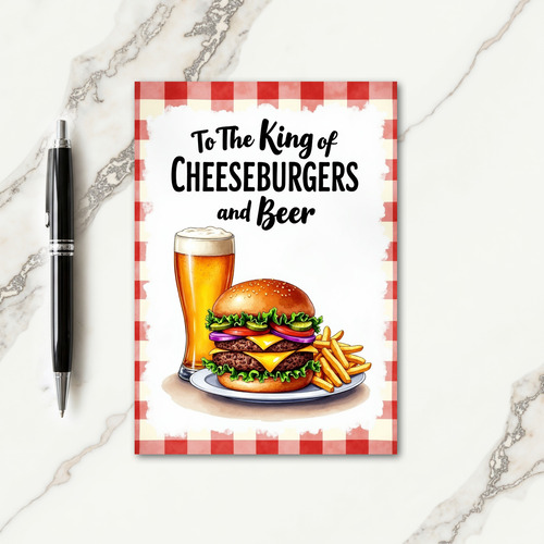 Cheeseburger Dads Day Art Card