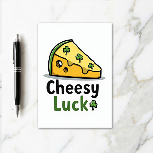 Cheesy Luck Greeting Card