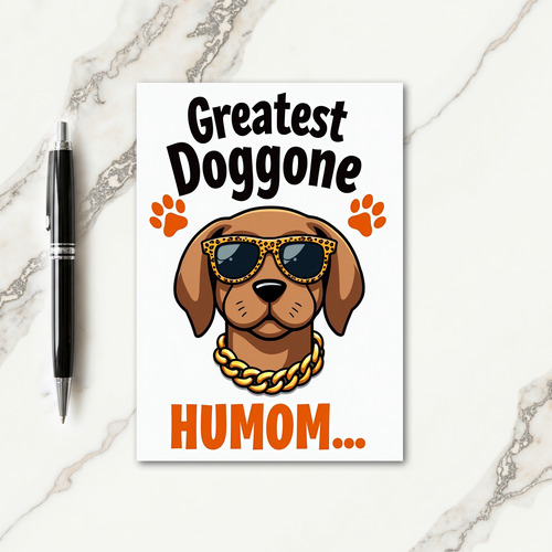 Cheetah Style Cool Dog Card