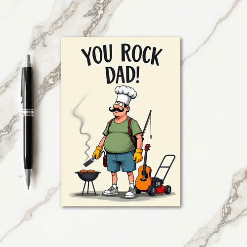 Chef Fathers Day Grill Card