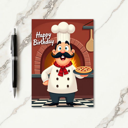 Chefs Birthday Oven Card