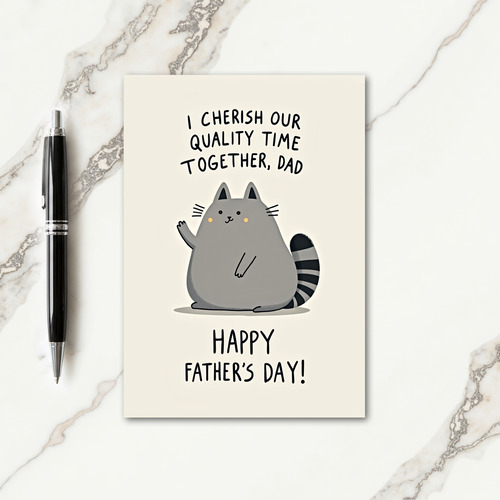 Cherish Dad Quality Time Card