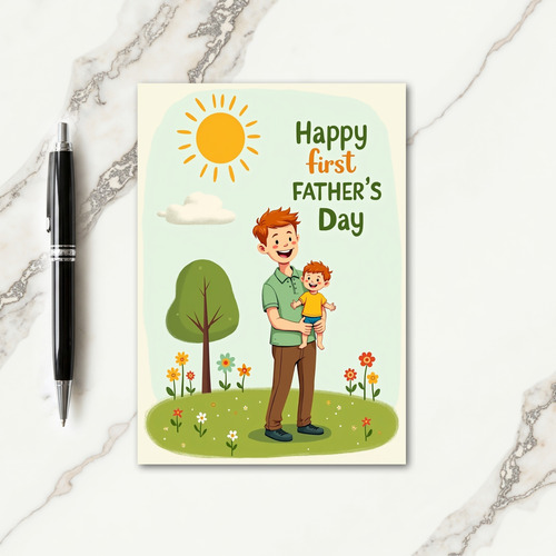Cherished Fathers Day Image Card