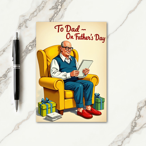 Cherished Fathers Day Letter Card