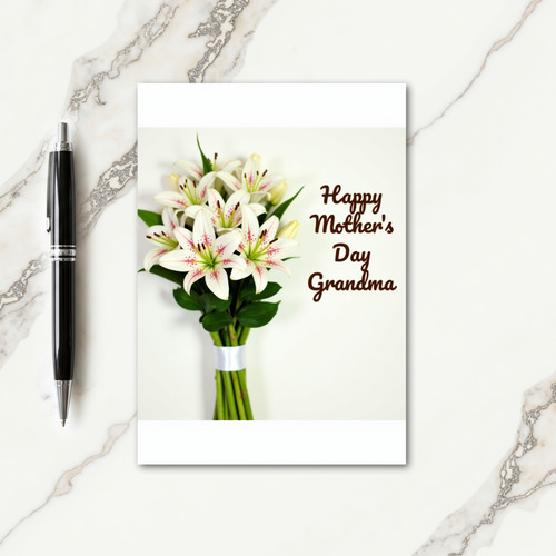 Cherished Mom Flower Bouquet Card