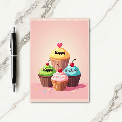 Cherry Heart Birthday Card