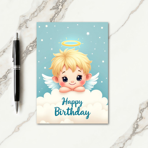 Cherub Birthday Card